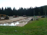 Construction of a new illuminated football field
